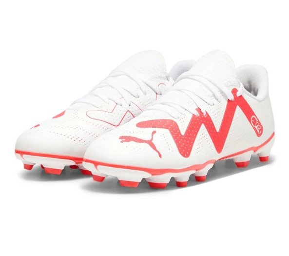 Puma Fußballschuh Future Play FG/AG white-fire orchid