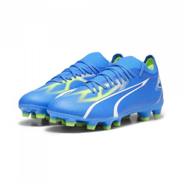 Puma Fußballschuh Ultra Match FG/AG blue-puma white-pro green