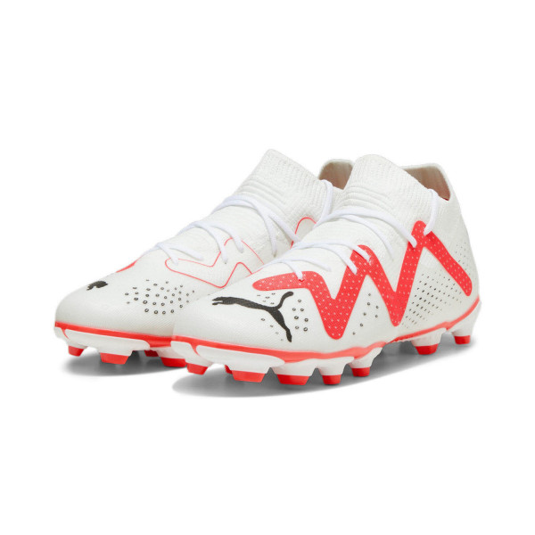 Puma Fußballschuh Future Match FG/AG Jr white-black-fire orchid