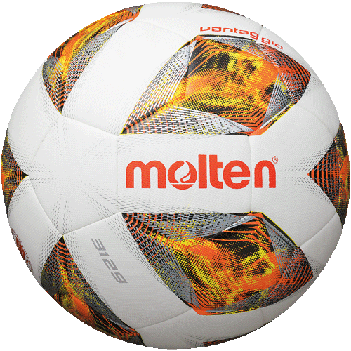 Molten Fußball F4V3129-O, Weiß/Orange/Silber, 4